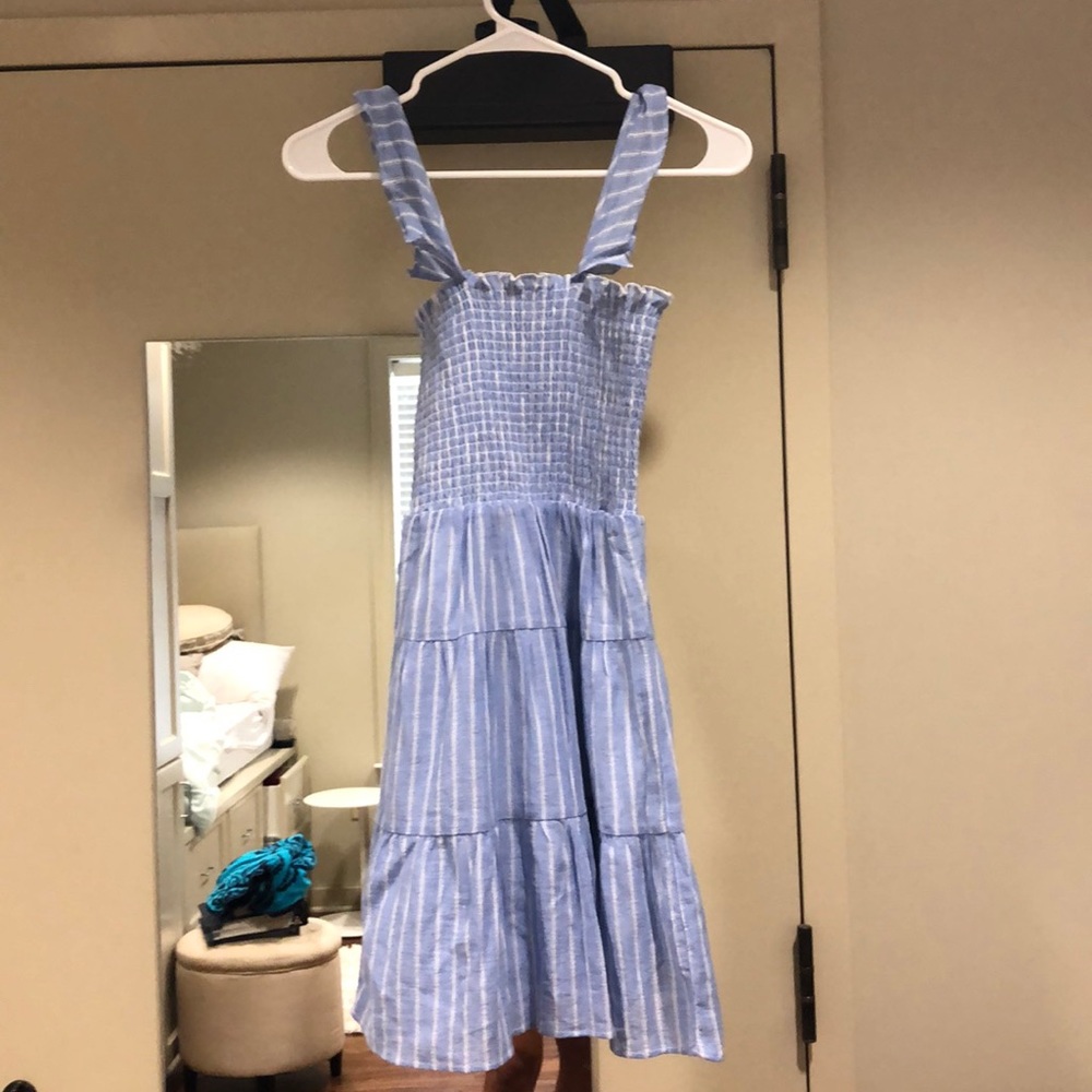 Blue and White Dress.